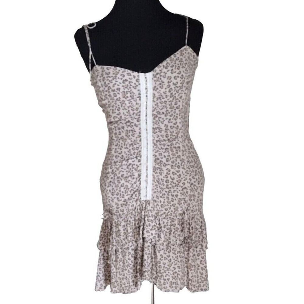 Sklar Madison Silk Womens Dress XS Corset Bustier White Floral